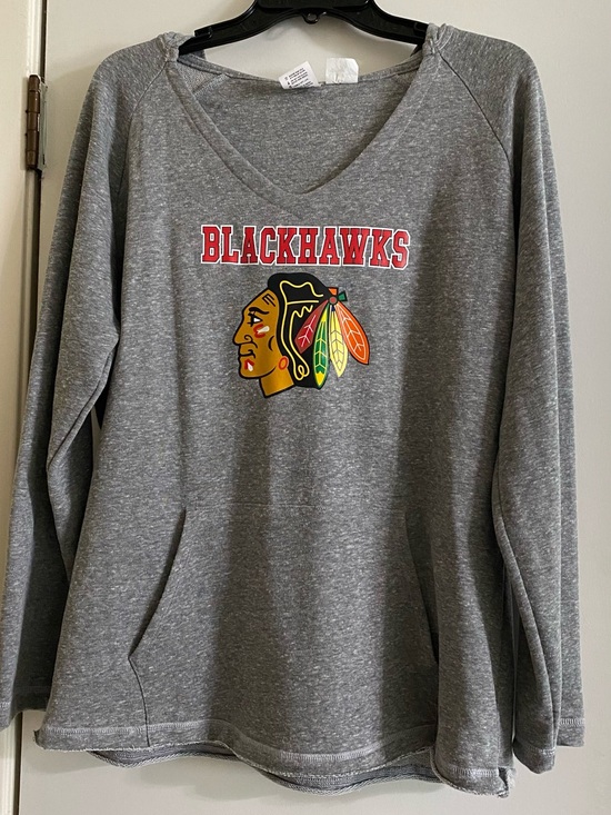 Concepts Sport Tops - Chicago Blackhawks Grey Pullover Sweatshirt